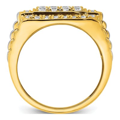 Men's 14K Two-Tone Gold 1 3/8 ct tw Lab-Grown Diamond Ring – view 3
