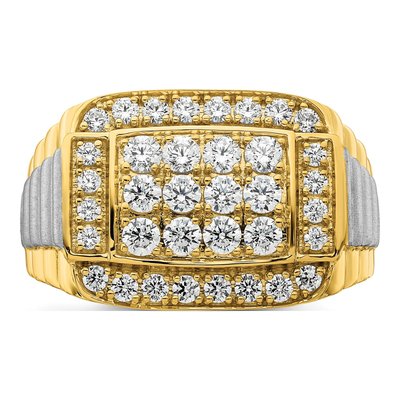 Men's 14K Two-Tone Gold 1 3/8 ct tw Lab-Grown Diamond Ring – view 5