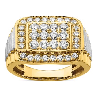 Men's 14K Two-Tone Gold 1 3/8 ct tw Lab-Grown Diamond Ring