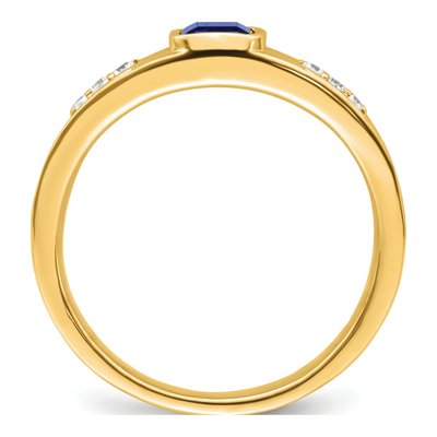 IB Goodman 14K Yellow Gold Sapphire Men's Ring – view 3