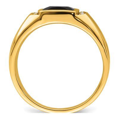 IB Goodman 14K Yellow Gold Men's Onyx Ring – view 3