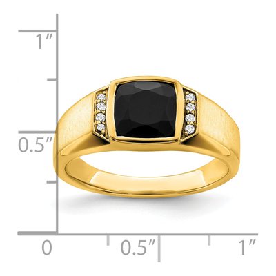 IB Goodman 14K Yellow Gold Men's Onyx Ring – view 4