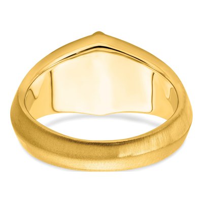 Men's 14K Yellow Gold Onyx & Diamond Square Ring – view 6