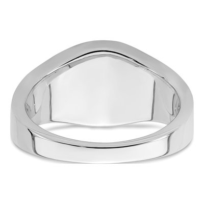 Men's 14K White Gold Onyx & Diamond Octagon Ring – view 7