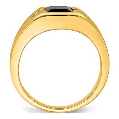 IB Goodman 14K Yellow Gold Onyx & Diamond Men's Ring – view 2
