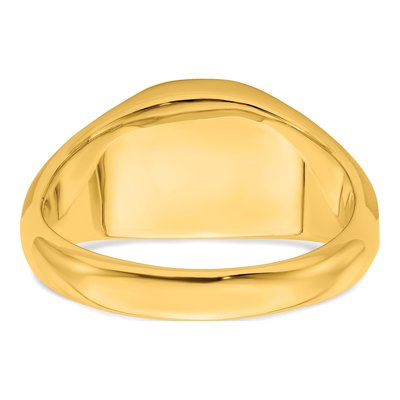 Men's 14K Yellow Gold 1/20 ct tw Onyx & Diamond Octagon Ring – view 6
