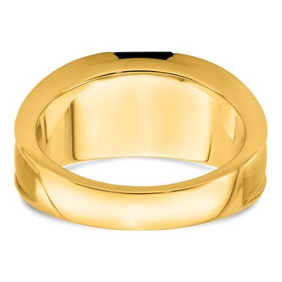 Men's 14K Yellow Gold 1/10 ct tw Onyx & Diamond Ring – view 7