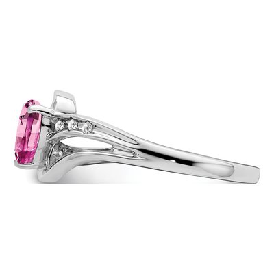 Sterling Silver Diamond Heart Ring – view 4