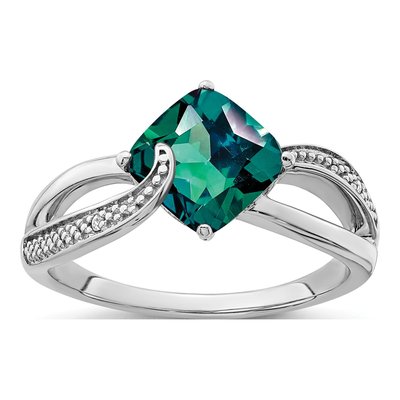 Sterling Silver Diamond Ring