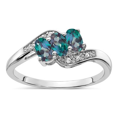 Sterling Silver Diamond Ring