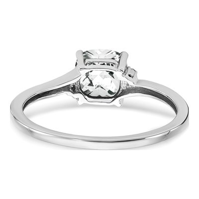 Sterling Silver Opal & Diamond Ring – view 3