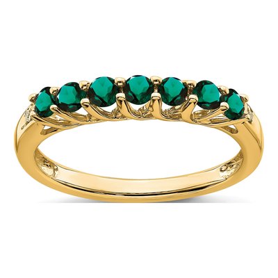10K Yellow Gold Diamond June 7-stone Ring