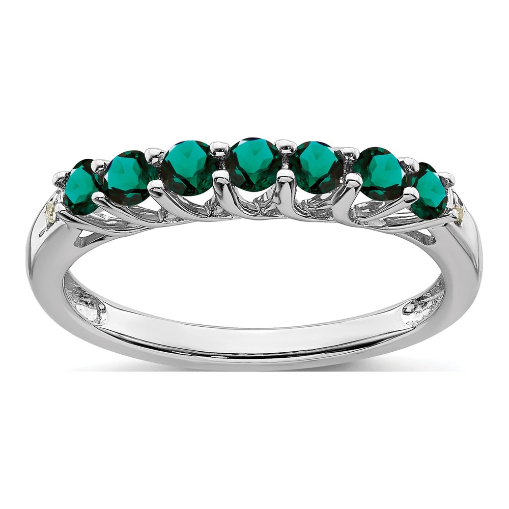 14K White Gold Diamond 7-stone Ring
