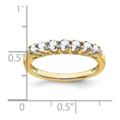 10K Yellow Gold White Topaz & Diamond 7-Stone Ring – view 3