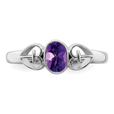 Sterling Silver Amethyst Ring – view 4