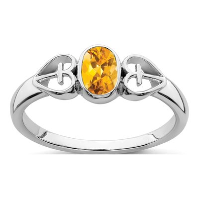 Sterling Silver Citrine Ring