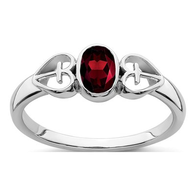 Sterling Silver Garnet Ring