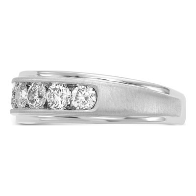 Men's 10K White Gold 1 1/2 ct tw Lab-Grown Diamond Seven Ring – view 4