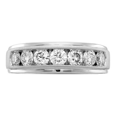 Men's 10K White Gold 1 1/2 ct tw Lab-Grown Diamond Seven Ring – view 5