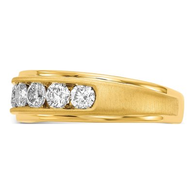 Men's 10K Yellow Gold 1 1/2 ct tw Lab-Grown Diamond Seven Ring – view 4