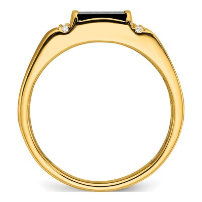 IB Goodman 14K Gold Onyx & Diamond Men's Ring – view 3