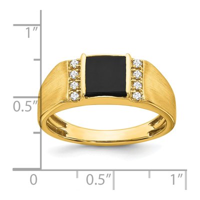 IB Goodman 14K Gold Onyx & Diamond Men's Ring – view 4