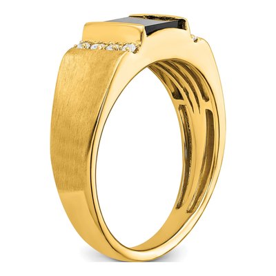 IB Goodman 14K Gold Onyx & Diamond Men's Ring – view 8