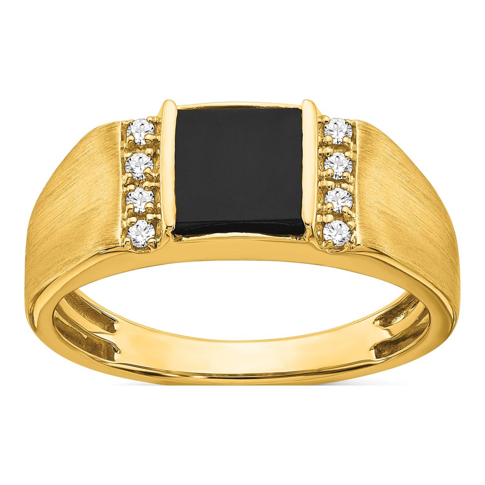 IB Goodman 14K Gold Onyx & Diamond Men's Ring