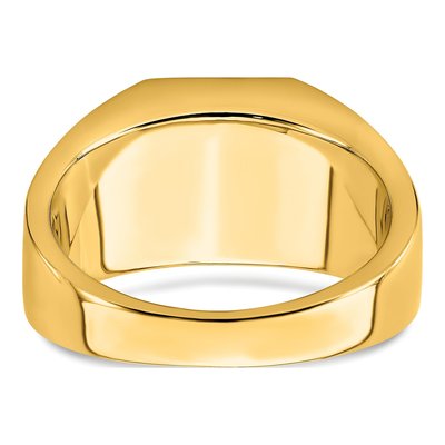 Men's 14K Yellow Gold 1/20 ct tw Onyx & Diamond Eagle Ring – view 7