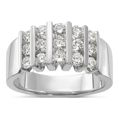 Men's 14K White Gold 1 ct tw Lab-Grown Diamond Fashion Ring