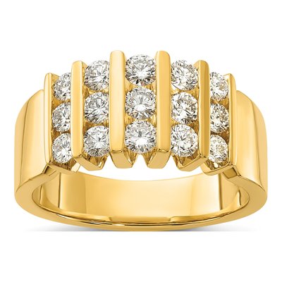 Men's 14K Yellow Gold 1 ct tw Lab-Grown Diamond Fashion Ring