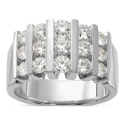 Men's 14K White Gold 1 1/2 ct tw Lab-Grown Diamond Fashion Ring