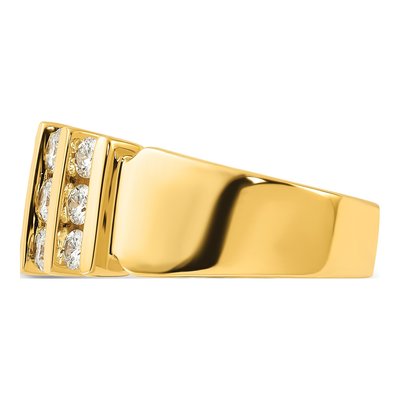 Men's 14K Yellow Gold 1 1/2 ct tw Lab-Grown Diamond Fashion Ring – view 3