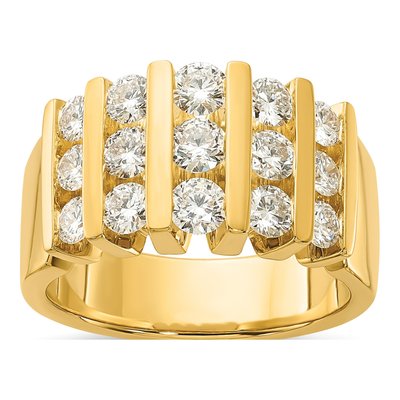 Men's 14K Yellow Gold 1 1/2 ct tw Lab-Grown Diamond Fashion Ring