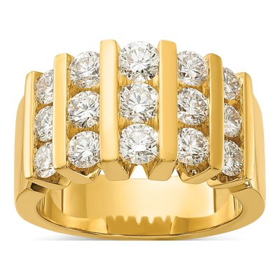 Men's 14K Yellow Gold 2 ct tw Lab-Grown Diamond Fashion Ring