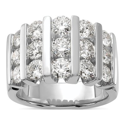 Men's 14K White Gold 3 ct tw Lab-Grown Diamond Fashion Ring