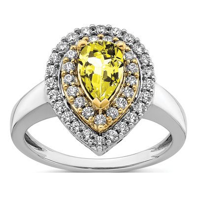 14K Two-Tone Gold 1/2 ct tw Lab-Grown Diamond Fashion Ring