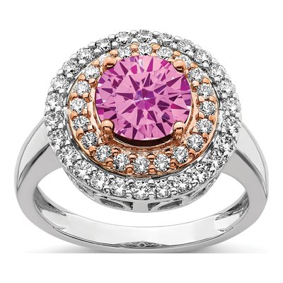 14K Two-Tone Gold 5/8 ct tw Lab-Grown Diamond Ring