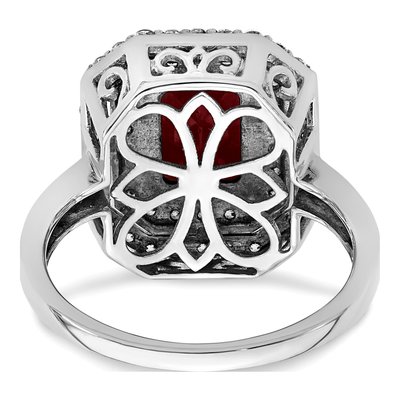 14K Two-Tone Gold 5/8 ct tw Lab-Created Ruby & Lab-Grown Diamond Fashion Ring – view 5