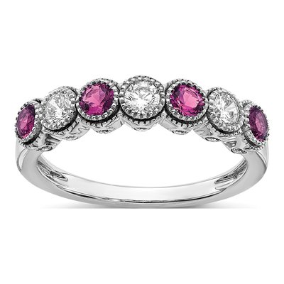 14K White Gold 1/2 ct tw Lab-Grown Diamond Ring