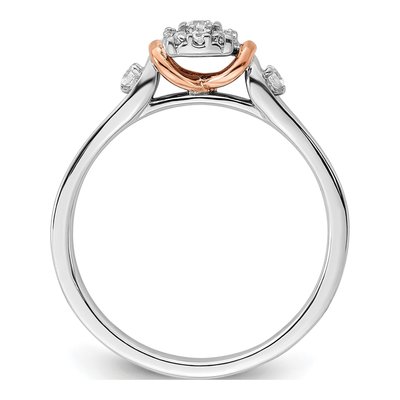 14K Two-Tone Gold 1/6 ct tw Lab-Grown Diamond Petite Engagement Ring – view 2