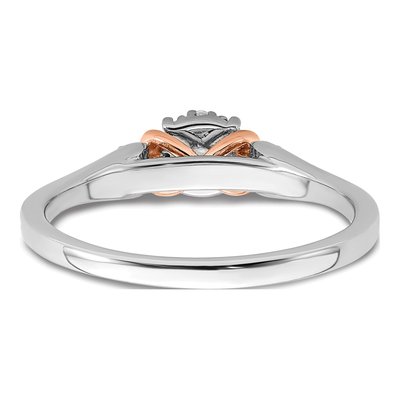 14K Two-Tone Gold 1/6 ct tw Lab-Grown Diamond Petite Engagement Ring – view 5