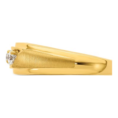 Men's 14K Yellow Gold 3/8 ct tw Diamond 3-Stone Ring – view 3