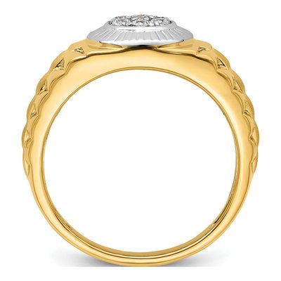 Men's 14K Two-Tone Gold 1/4 ct tw Lab-Grown Diamond Ring – view 3