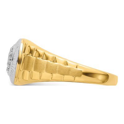 Men's 14K Two-Tone Gold 1/4 ct tw Lab-Grown Diamond Ring – view 4