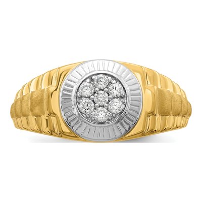 Men's 14K Two-Tone Gold 1/4 ct tw Lab-Grown Diamond Ring – view 5