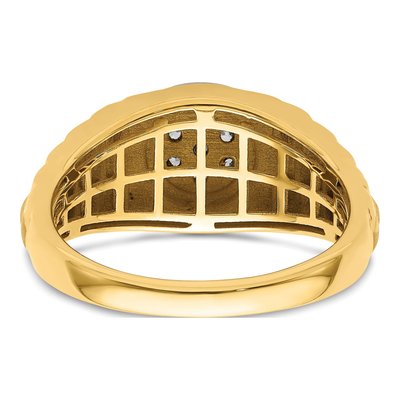 Men's 14K Two-Tone Gold 1/4 ct tw Lab-Grown Diamond Ring – view 6