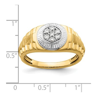 Men's 14K Two-Tone Gold 1/4 ct tw Lab-Grown Diamond Ring – view 8