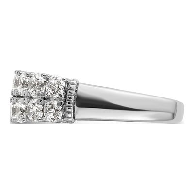 14K White Gold 1 5/8 ct tw Lab-Grown Diamond Double Row Ring – view 3