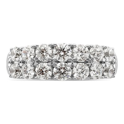 14K White Gold 1 5/8 ct tw Lab-Grown Diamond Double Row Ring – view 4